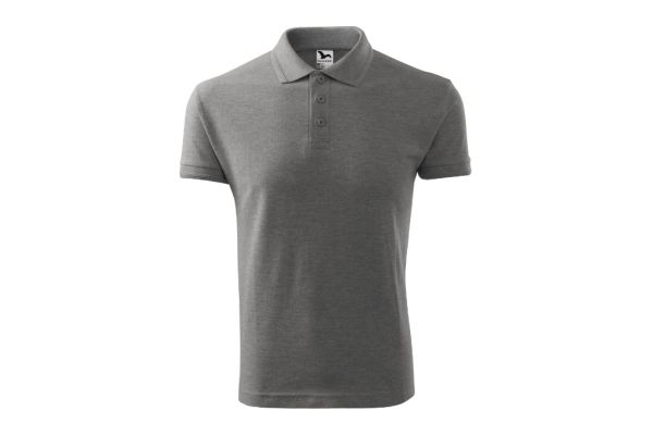 Polokošile pánská Pique Polo 203 tmavě šedý melír obrázek 2