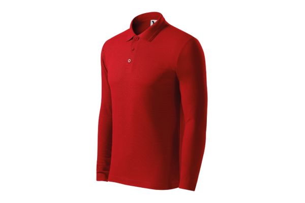 Polokošile pánská Pique Polo LS 221 červená obrázek 1