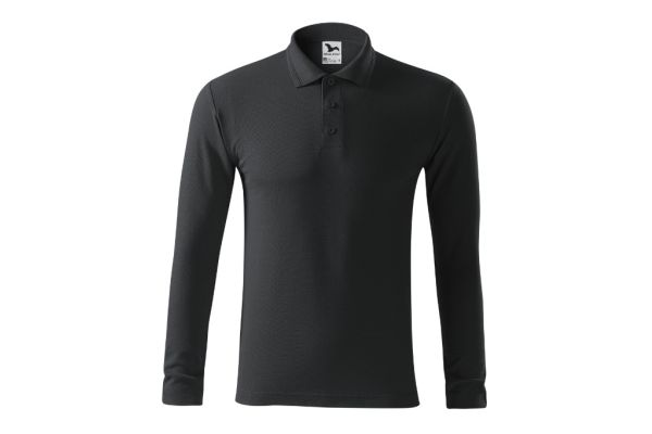 Polokošile pánská Pique Polo LS 221 ebony gray obrázek 2