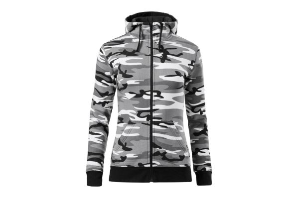 Mikina dámská Camo Zipper C20 camouflage gray obrázek 2