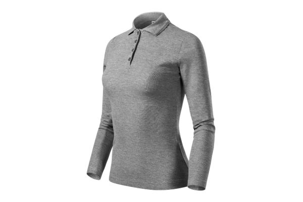 Polokošile dámská Pique Polo LS 231 tmavě šedý melír obrázek 1