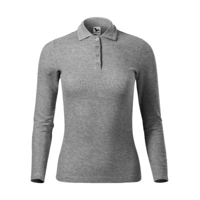 Polokošile dámská Pique Polo LS 231 tmavě šedý melír obrázek 7653