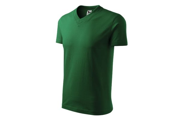 Tričko unisex V-neck 102 lahvově zelená obrázek 1