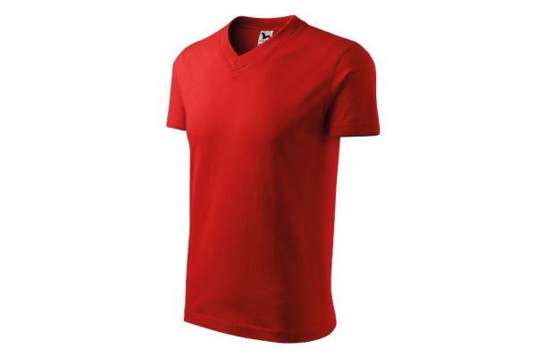 Tričko unisex V-neck 102 červená obrázek 1