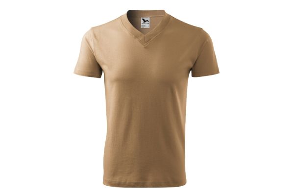 Tričko unisex V-neck 102 písková obrázek 2