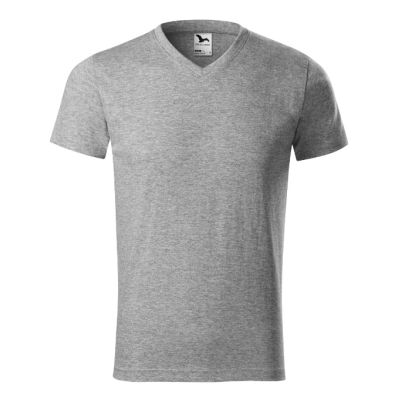 Tričko unisex Heavy V-neck 111 tmavě šedý melír obrázek 246